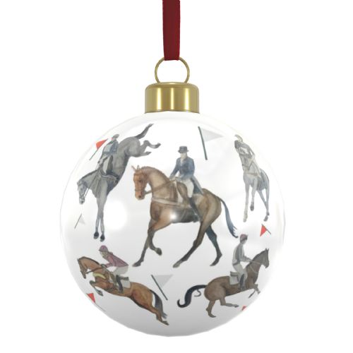 Eventing Horses Christmas Bauble